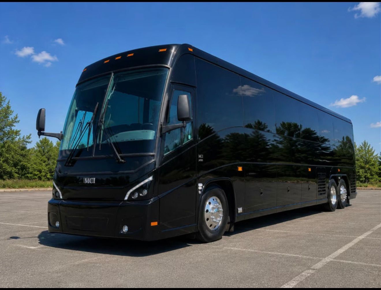 Black luxury charter coach