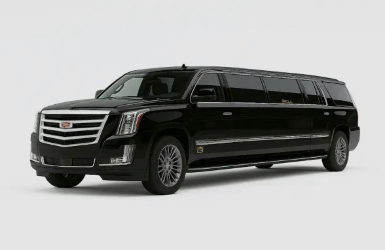 Black luxury limousine