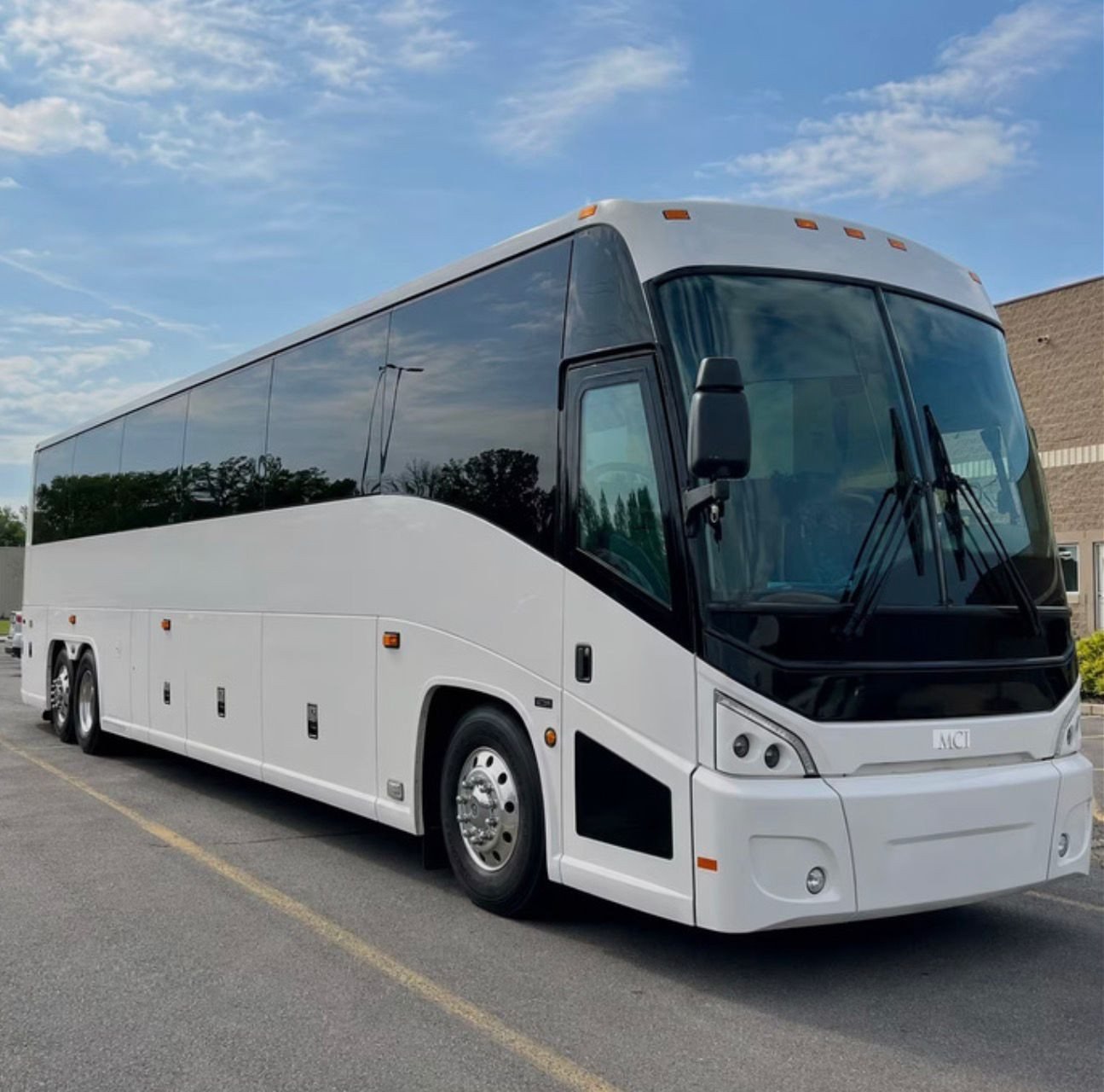 Skyway Transit charter bus on the road